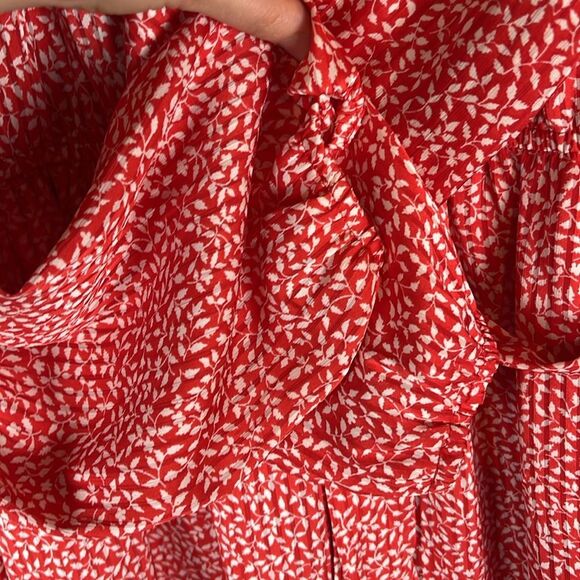 Draper James Red and White Floral Longsleeve Sundress - Picture 6 of 8